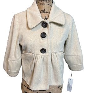 Kensie Girl Ivory Blazer Jacket size Large